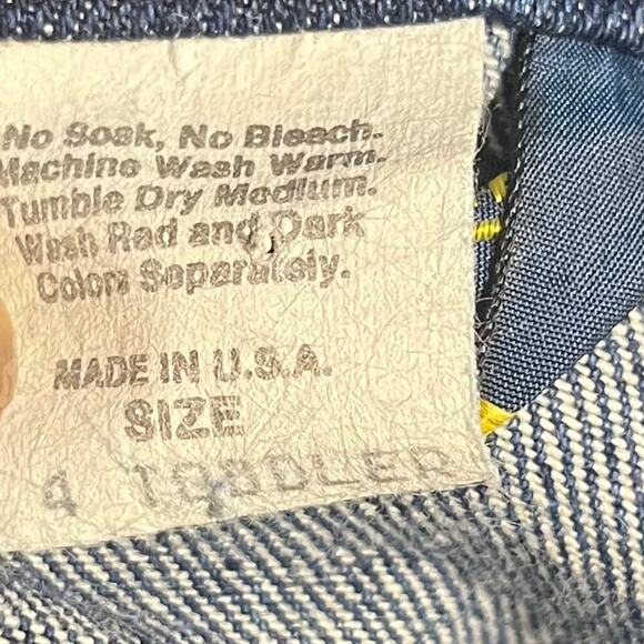 Vtg Oshkosh B Gosh Denim Jean Jacket Kids Sz 4 Toddler Snap Button Union USA - Picture 5 of 8